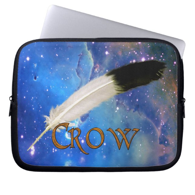 CROW Nation & Feather Space Laptop Sleeve (Front)