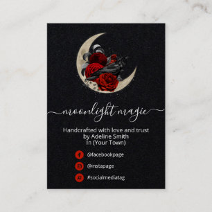 Crow On A Moon Black Product Range Card