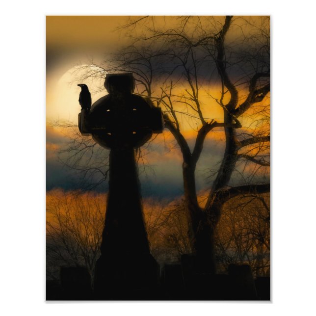 Crow On All Hollow's Eve Photo Print (Front)