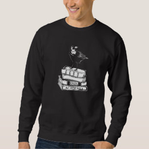 Crow On Books Dark Academia Sweatshirt