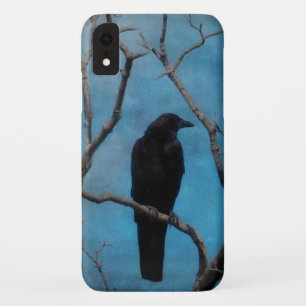 Crow On Pretty Aqua Case-Mate iPhone Case