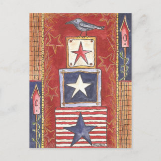 Crow on Stars Postcard