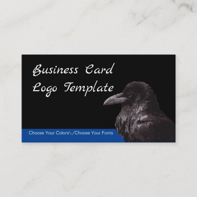 Crow or Raven Logo Business Card (Front)