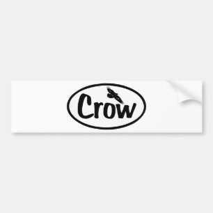 Crow Oval Bumper Sticker