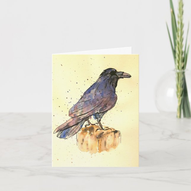 Crow - Personalise with your own message Card (Front)