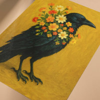 Crow Poster For Furniture Decoupage Or Wall Art