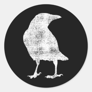 Crow Raven Bird Lover Classic Round Sticker
