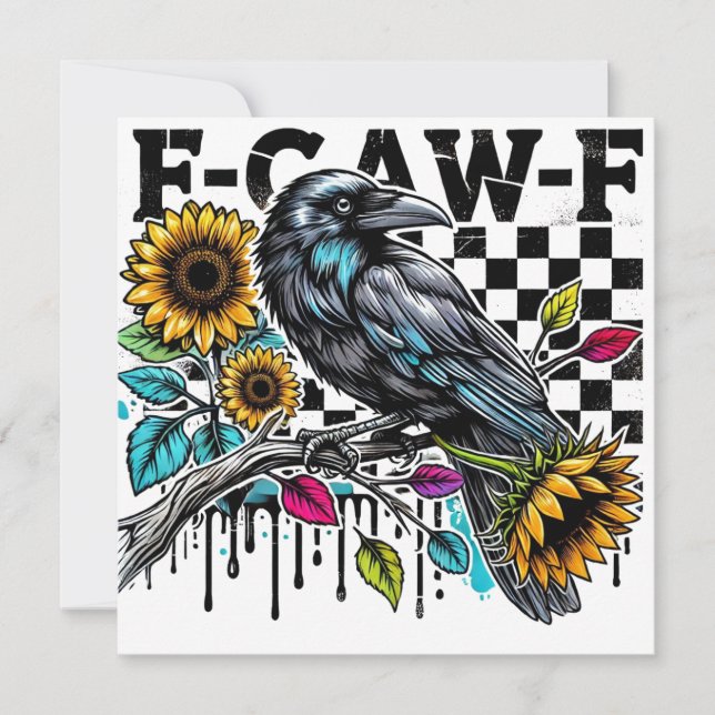 Crow Raven F-CAW-F Funny Halloween (Front)
