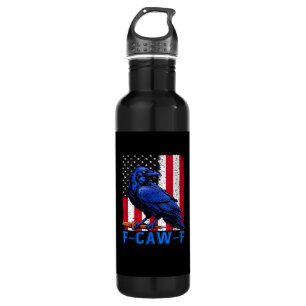 Crow Raven Funny F-Caw-F Minimal Clean 710 Ml Water Bottle