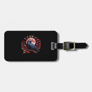 Crow Raven Funny F-Caw-F Oversized Vintage Graphic Luggage Tag