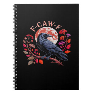 Crow Raven Funny F-Caw-F Oversized Vintage Graphic Notebook