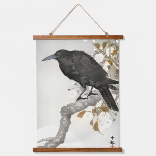 Crow Raven Koson Japanese Bird Crow Hanging Tapestry