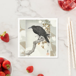Crow Raven Koson Japanese Bird Crow Napkin