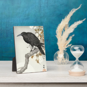 Crow Raven Koson Japanese Bird Crow Plaque