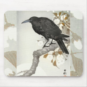 Crow Raven Koson Japanese Bird Mouse Pad