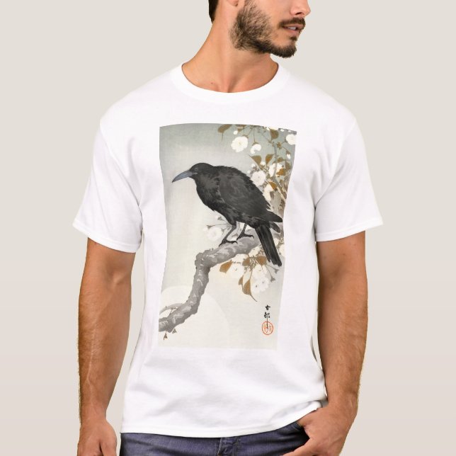 Crow Raven Koson Japanese Bird T-Shirt (Front)