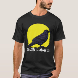 Crow Raven Moon Lunar Lunatic Crow Fan Crow Animal T-Shirt