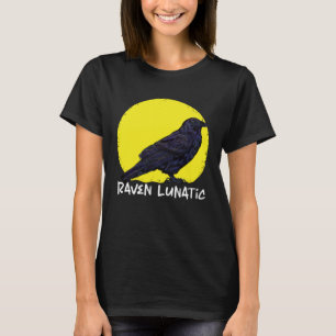 Crow Raven Moon Lunar Lunatic Crow Fan Crow Animal T-Shirt