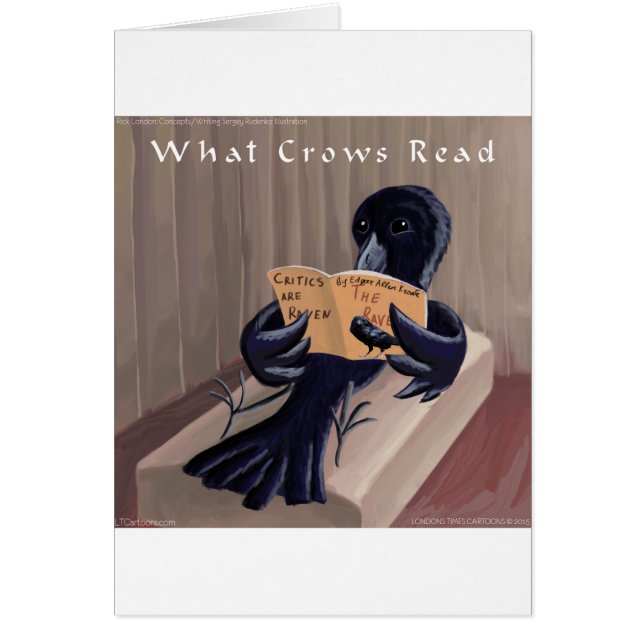 Crow Reading The Raven Funny (Front)