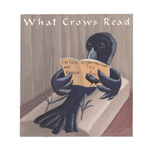 Crow Reading The Raven Funny Notepad
