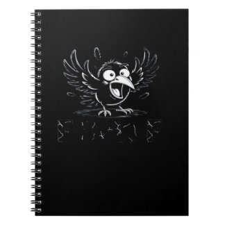 Crow, Retro F-Caw-F Bird Crow Funny Crow Bird Cawi Notebook