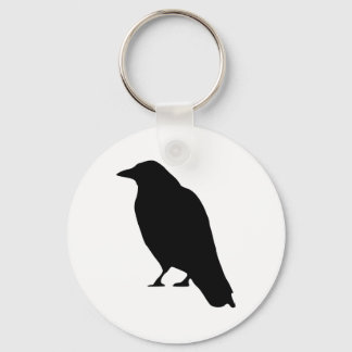 Crow Silhouette Key Ring