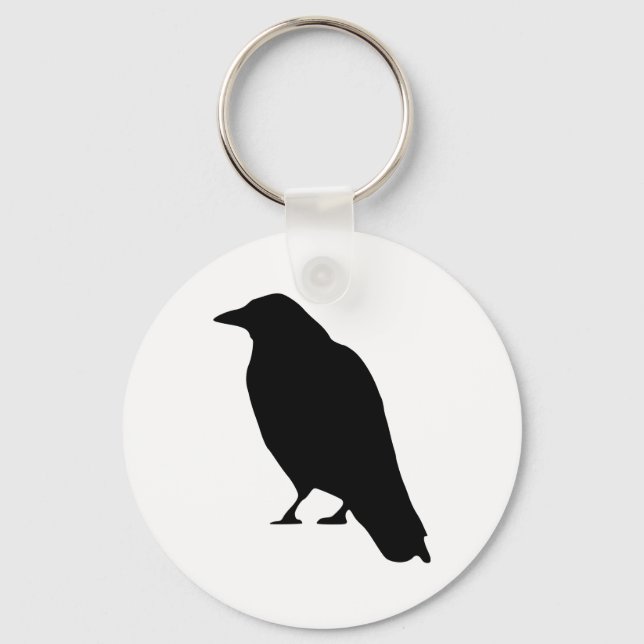 Crow Silhouette Key Ring (Front)