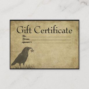Crow & Star- Prim Gift Certificate Cards