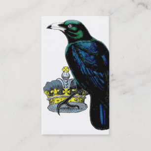 Crow steals the King's crown. Business Card