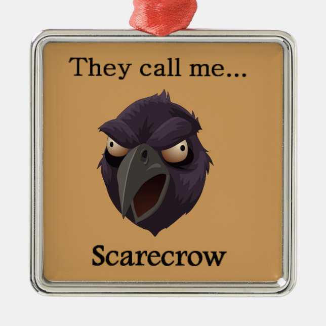 Crow They call me...Scarecrow Metal Tree Decoration (Front)
