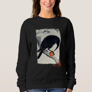 Crow Traditional Japanese Art Vintage Sweatshirt