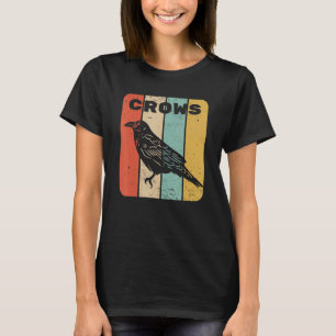Crow Vintage Sunset Retro Style Cute Raven 3 T-Shirt