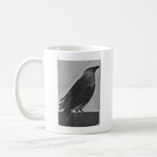 Crow Watercolor Coffee Mug