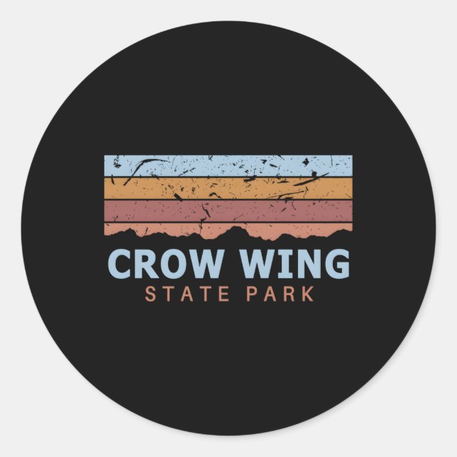 Crow Wing State Park Minnesota Classic Round Sticker (Front)