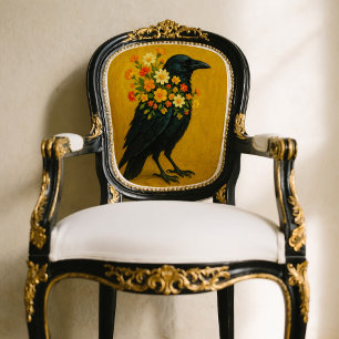 Crow With Flowers Tissue Paper For Decoupage