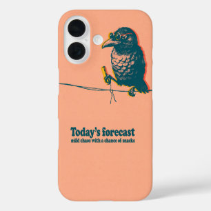 Crow With Fry on Wire Screen Print Phone Case