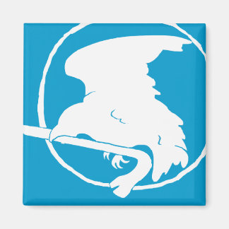 Crowbar Magnet white/blue, Round and Square