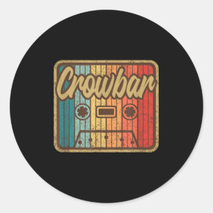 Crowbar Vintage Cette Retro Music 90s Guitar Classic Round Sticker