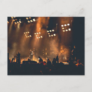 Crowd enjoys music concert postcard