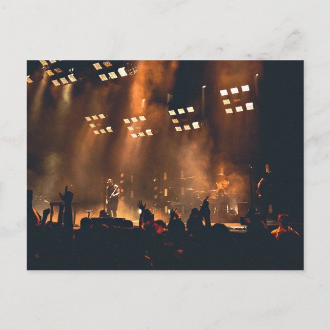 Crowd enjoys music concert postcard (Front)