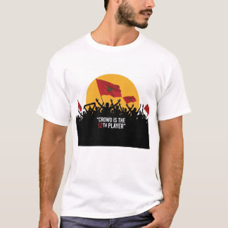 Crowd Is the 12th Player – Moroccan Flag Football  T-Shirt