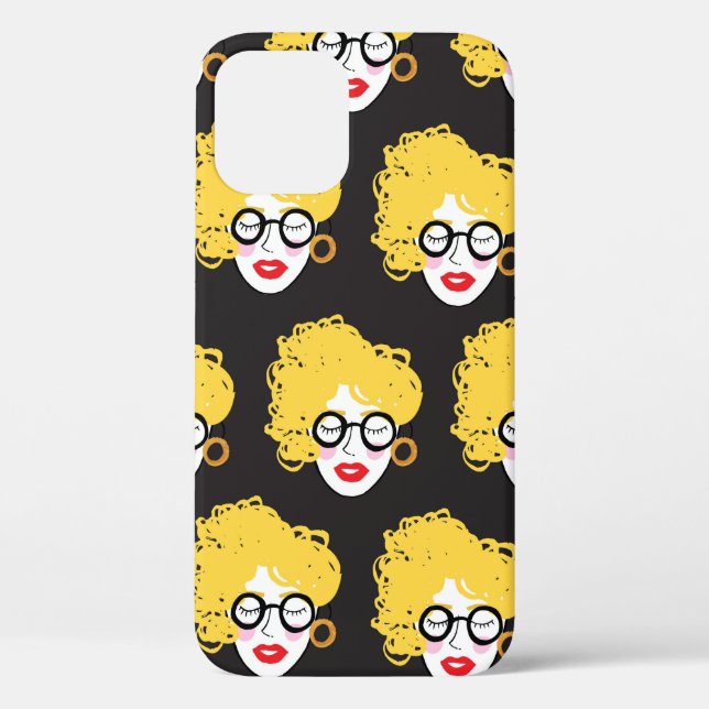 Crowd of funny peoples, cute background Case-Mate iPhone case (Back)