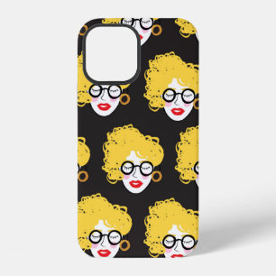 Crowd of funny peoples, cute background iPhone 12 case