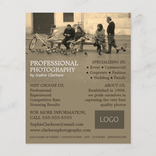 Crowd Portrait, Photography, Photographer Hire Flyer (Front)