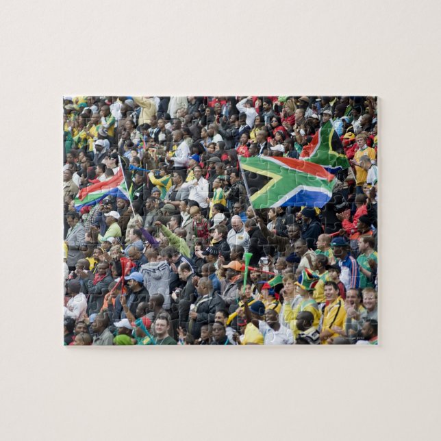 Crowd shot at a soccer game, with South African Jigsaw Puzzle (Horizontal)