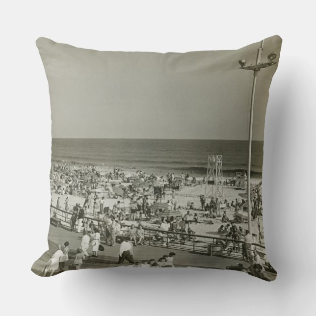 Crowded Beach Cushion (Front)
