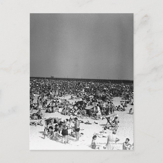 Crowded beach postcard (Front)