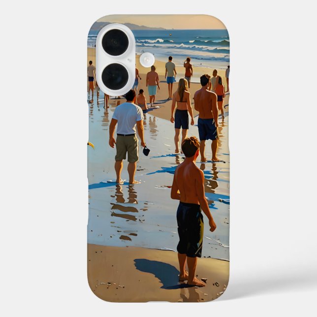 Crowded Beach Walk Case-Mate iPhone Case (Back)