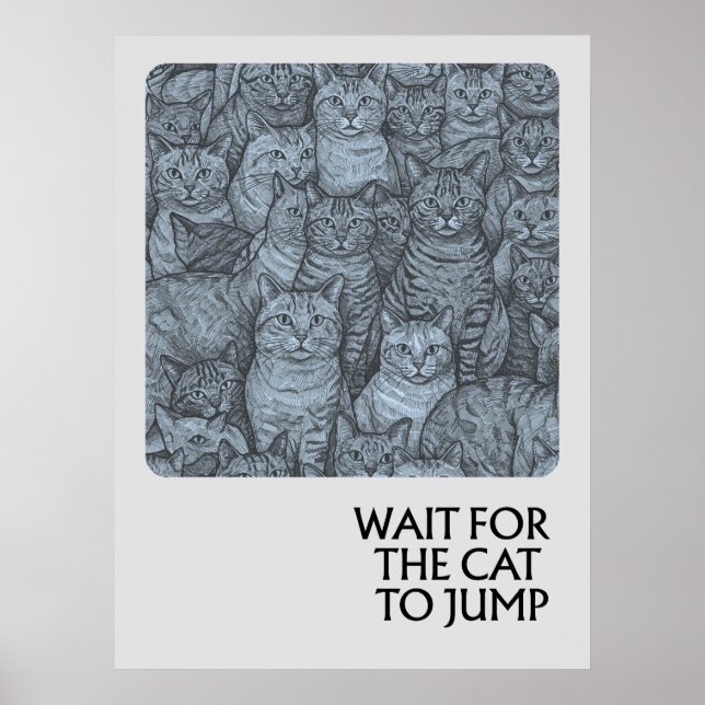 Crowded cats - proverbs poster (Front)