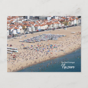 Crowded- Nazare, Portugal Postcard